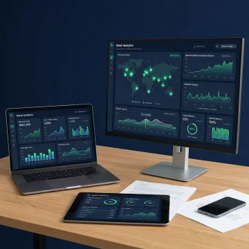 Retail operations dashboard showing real-time store performance metrics
