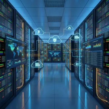 Enterprise cloud security infrastructure with network protection and threat monitoring