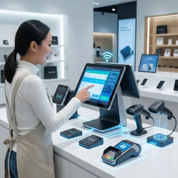 Retail technology stack showing POS systems, inventory management, and network infrastructure