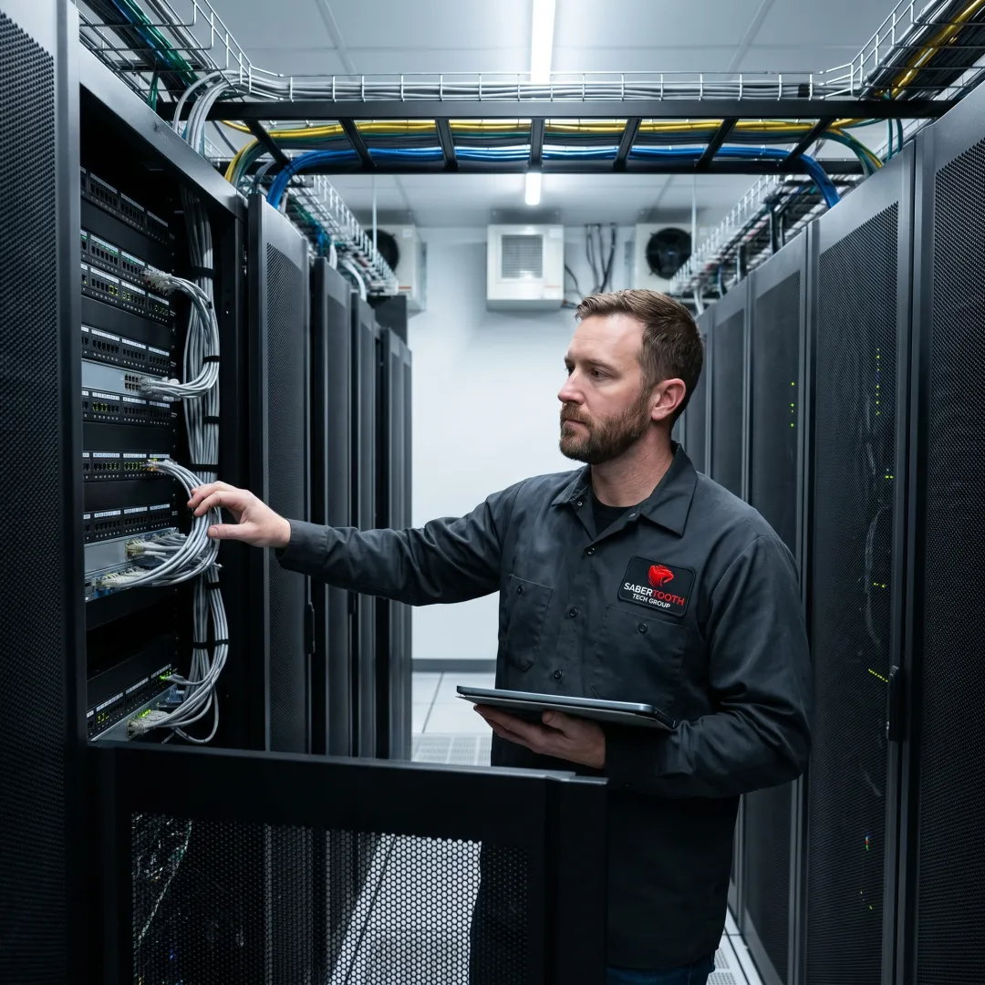 Modern data center facility with server racks and cooling systems in Massachusetts