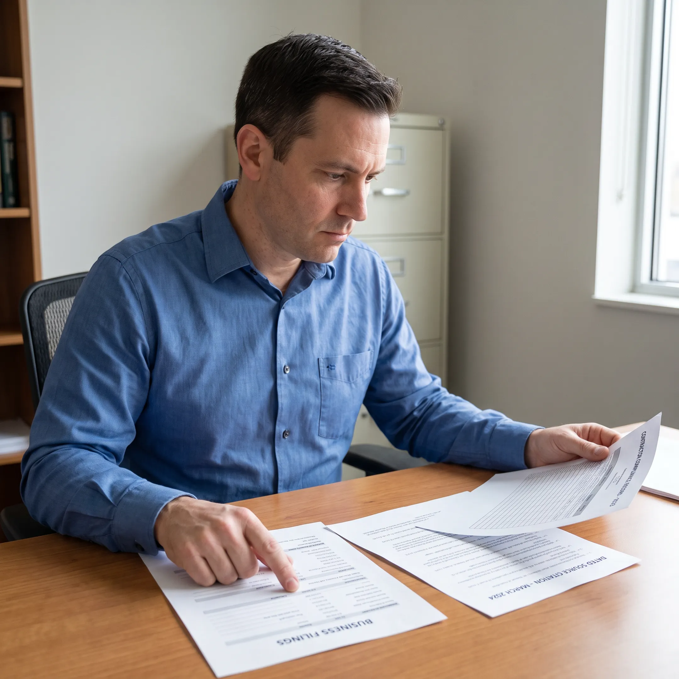 Due diligence analyst comparing verified business records and source citations