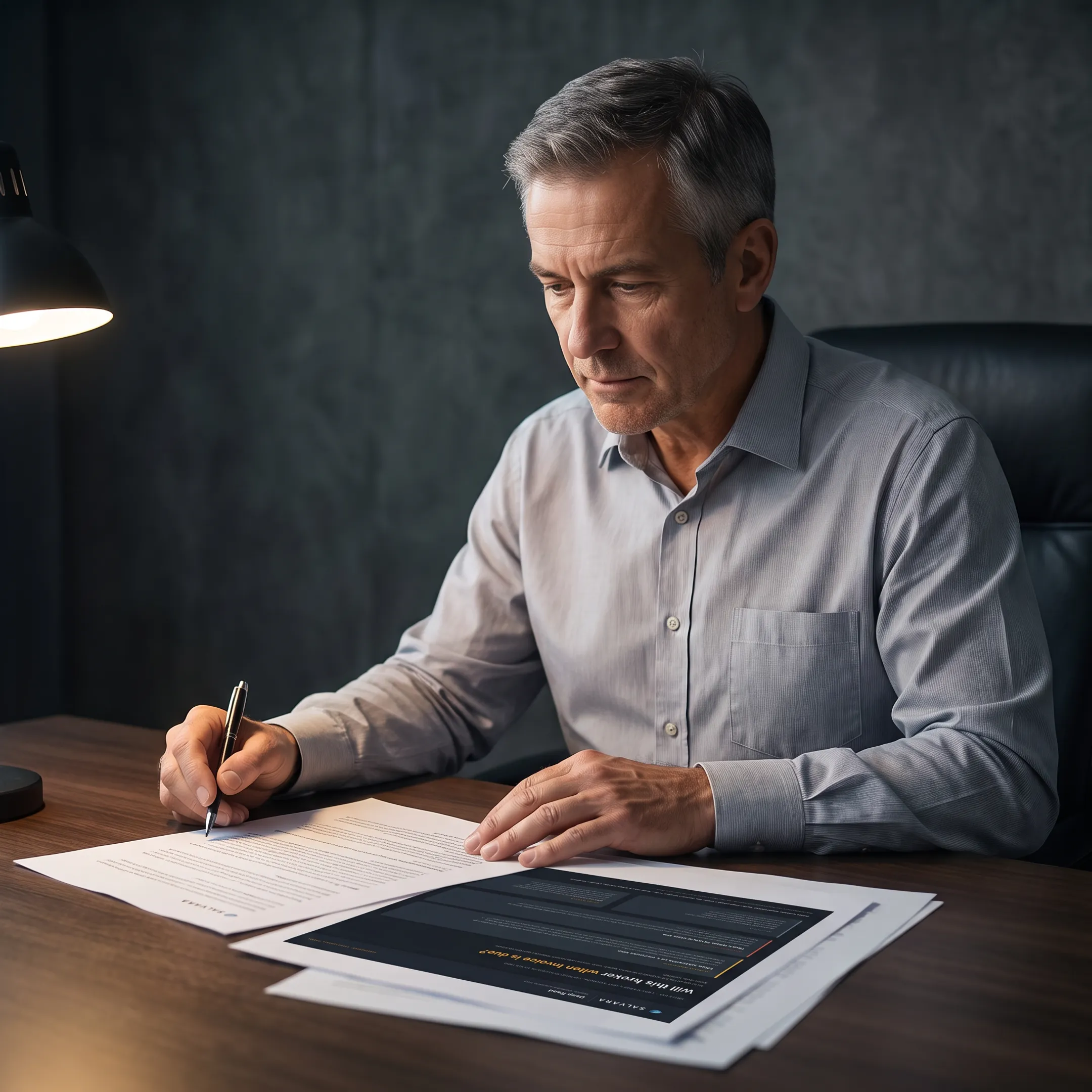 Researcher examining source-attributed business verification findings