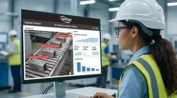 AI quality inspection dashboard showing 98 percent defect detection accuracy results