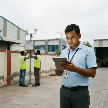 Supervisor using digital form with field team