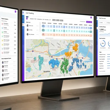 Fleet routing dashboard for vehicle dispatch