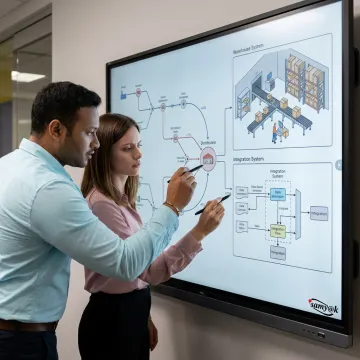 Team planning a custom supply chain software development process