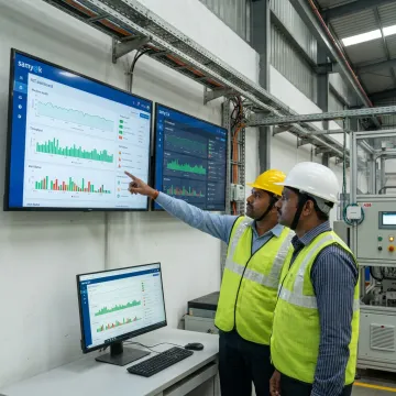 IIoT dashboard monitoring factory machines