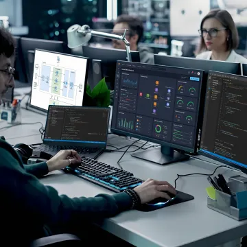 Custom software development team planning application architecture