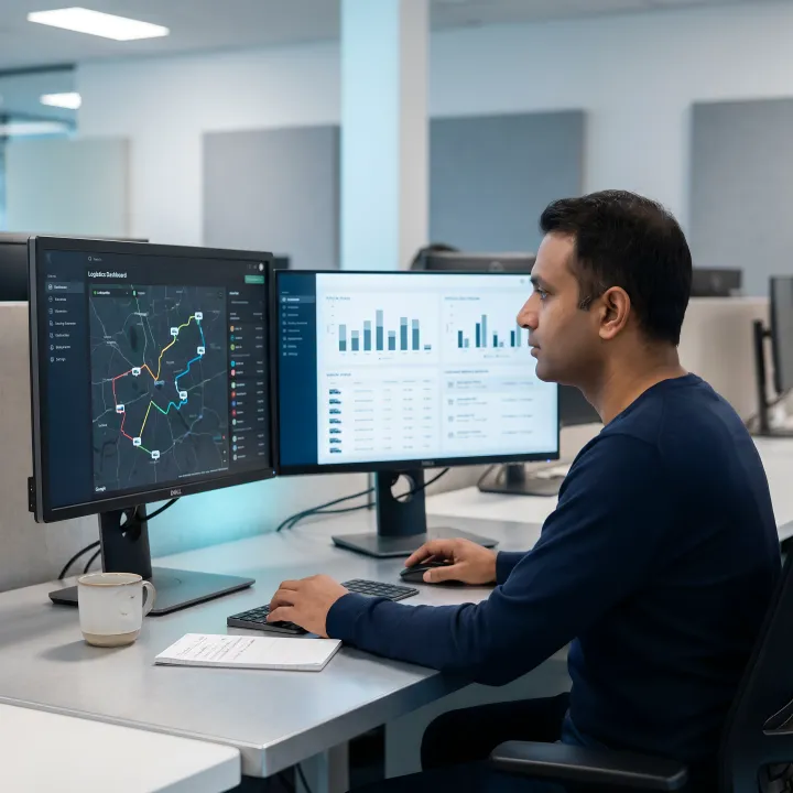Fleet routing dashboard for vehicle dispatch