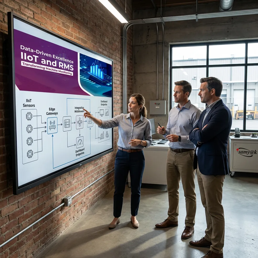 Consultants planning manufacturing automation