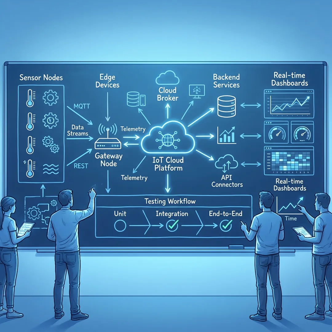 IoT development team planning connected device architecture
