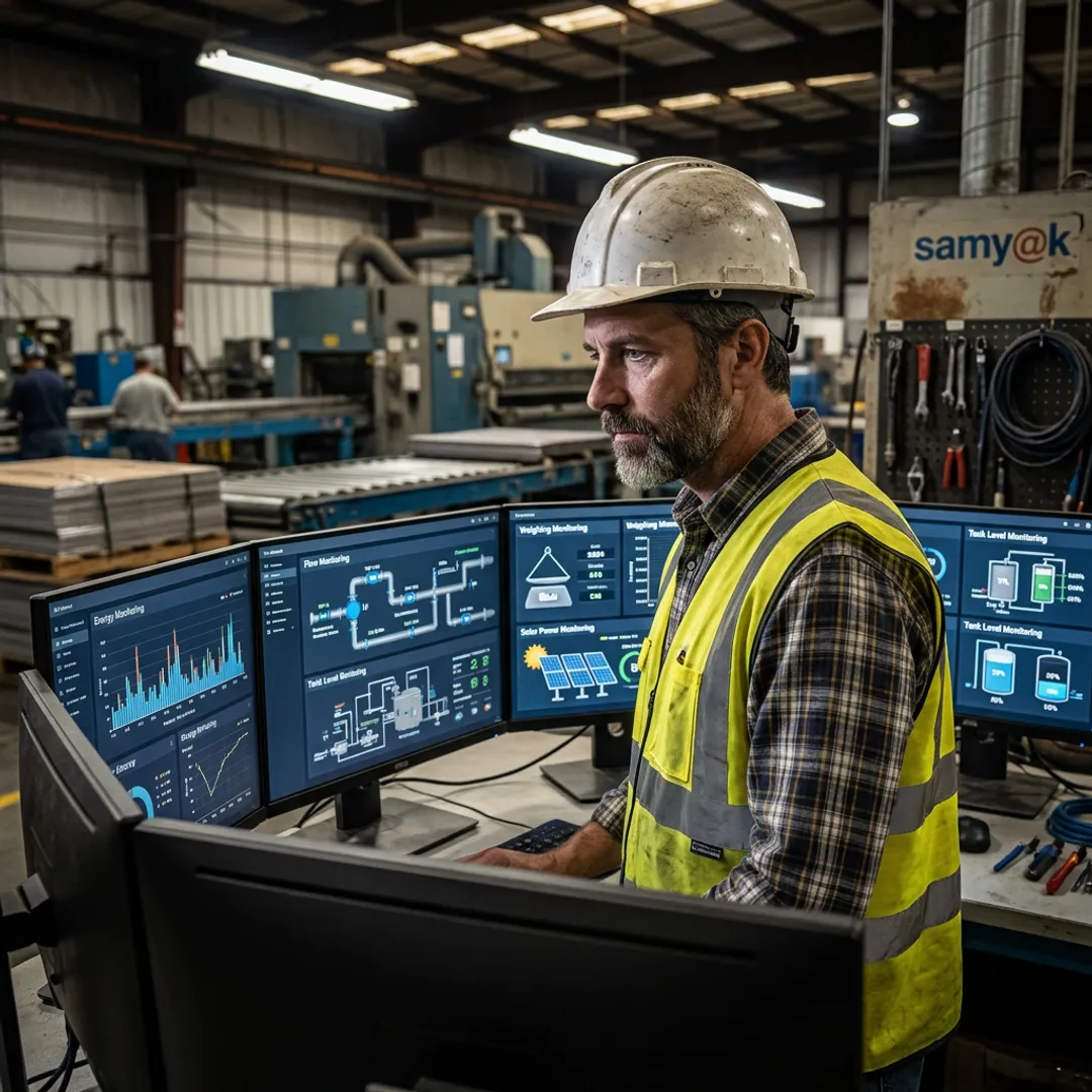Industrial IoT dashboard monitoring connected factory equipment