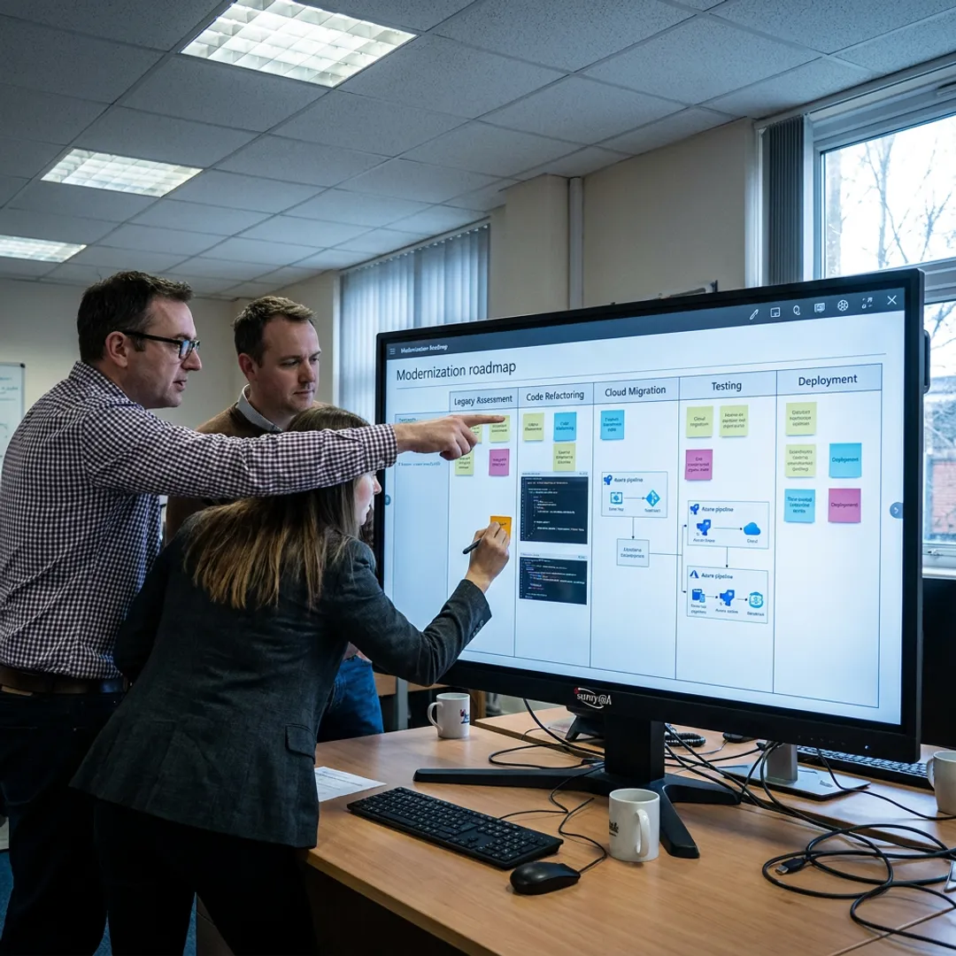 Application modernization workflow planning session