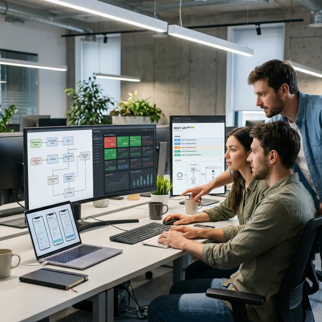 Software team planning parking management platform