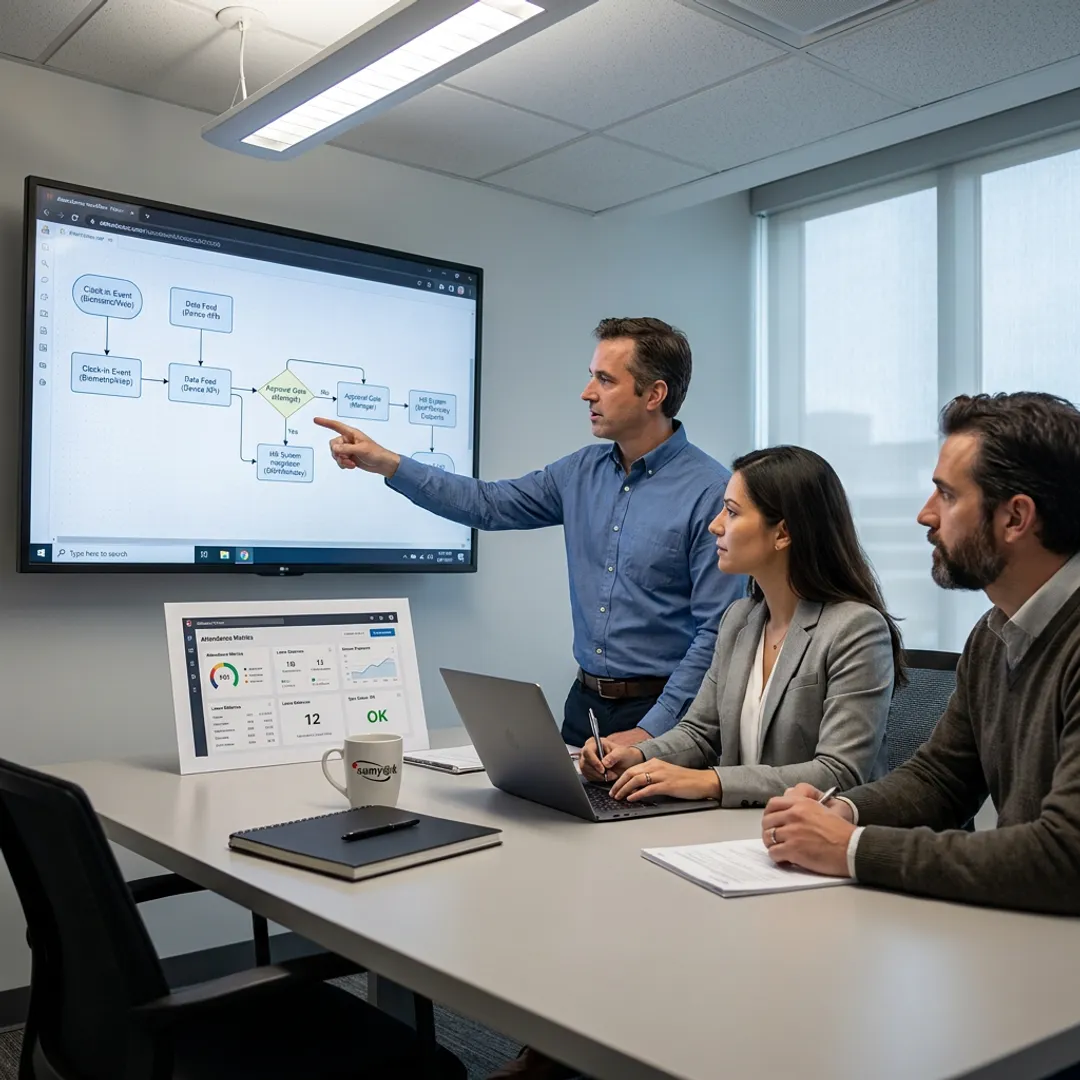 Software team planning attendance management workflow