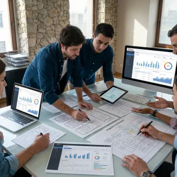 Enterprise mobile app development planning session