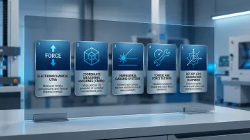 Five precision testing machine categories used in manufacturing quality control