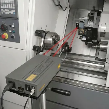 Precision measurement equipment calibrating CNC Swiss lathe axes
