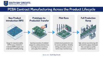 PCBA outsourcing lifecycle stages from prototype to full production