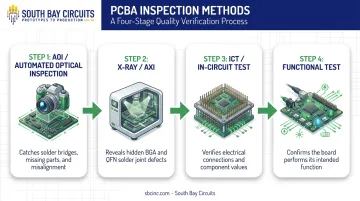 Four PCBA inspection and testing methods process flow diagram