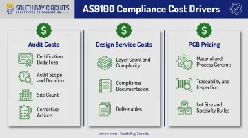 AS9100 compliance cost breakdown across audits design and PCB pricing