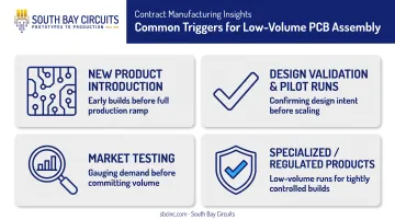 Four common scenarios triggering low volume PCB assembly runs
