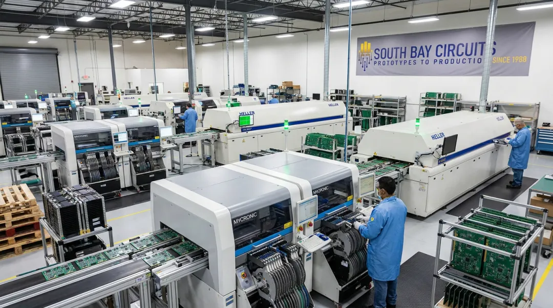 South Bay Circuits in-house SMT production line at Chandler Arizona facility