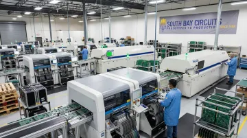 South Bay Circuits in-house SMT production line at Chandler Arizona facility