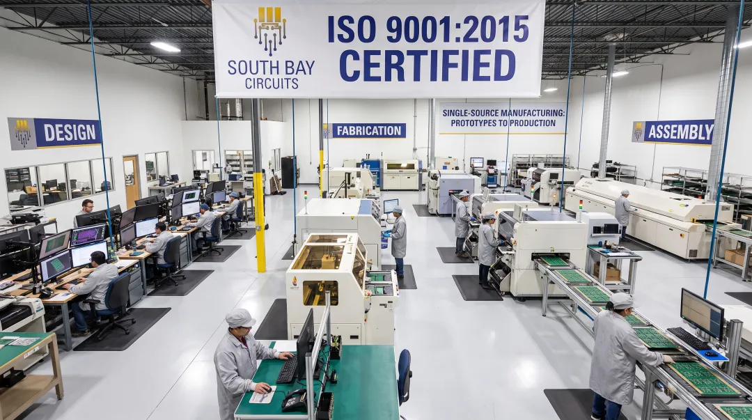 South Bay Circuits single-source PCB manufacturing and assembly facility