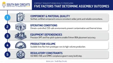 Five key factors affecting contract manufacturing assembly project outcomes