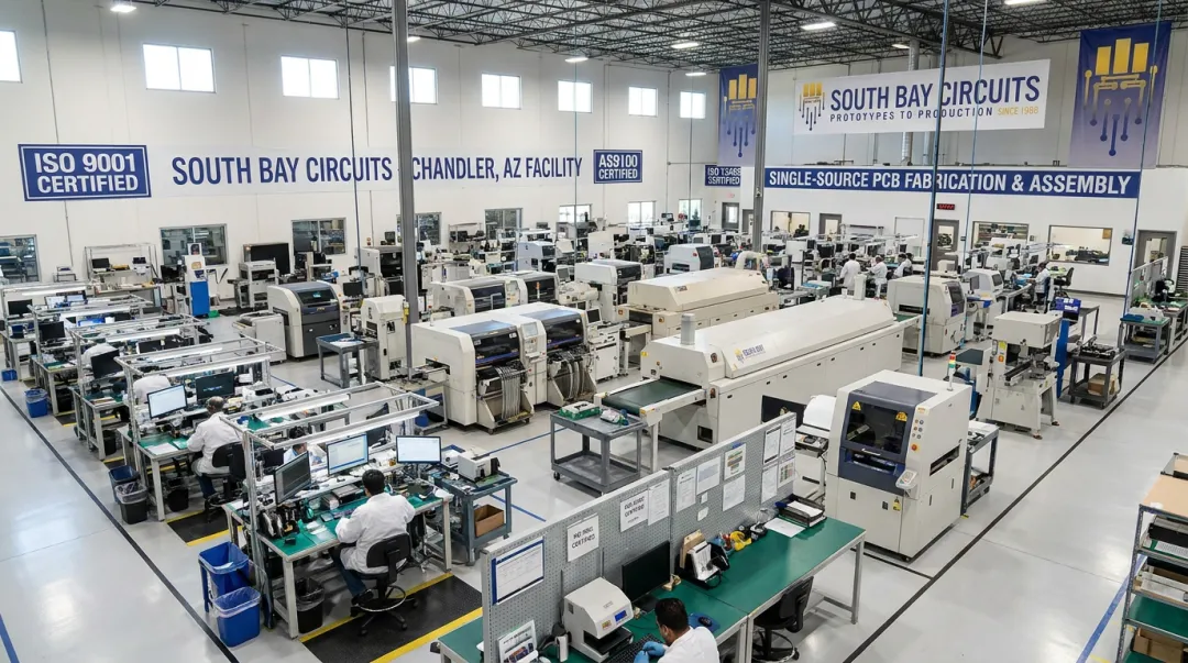 South Bay Circuits Chandler Arizona PCB manufacturing facility production floor