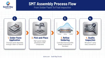 SMT assembly process flow from solder paste to quality inspection