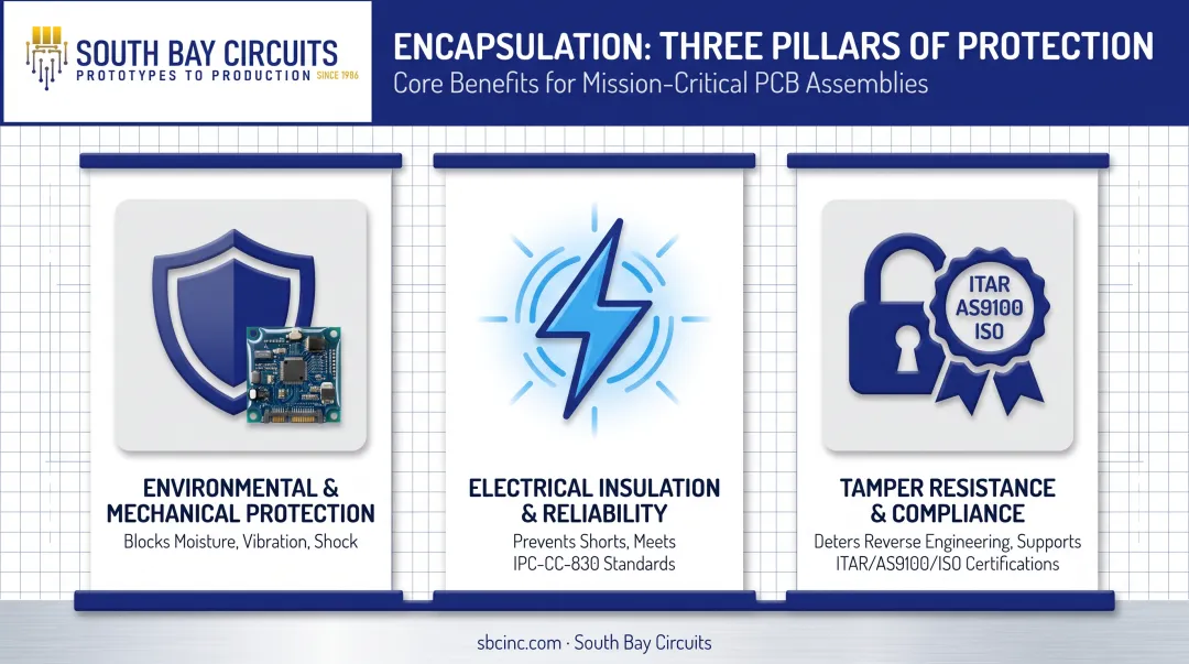 Three core advantages of electronic encapsulation protection insulation and compliance