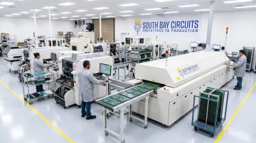 South Bay Circuits SMT assembly facility with pick-and-place equipment