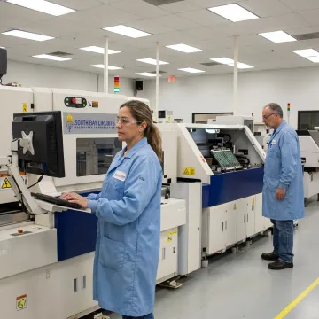 Automated PCB assembly production line