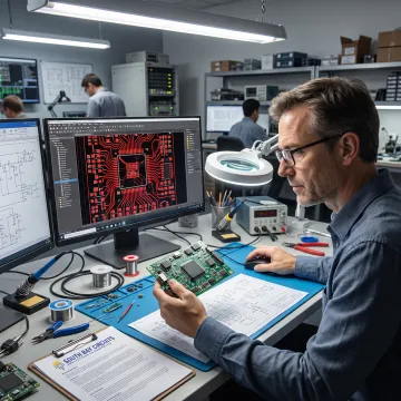 PCB designer creating a production-ready layout
