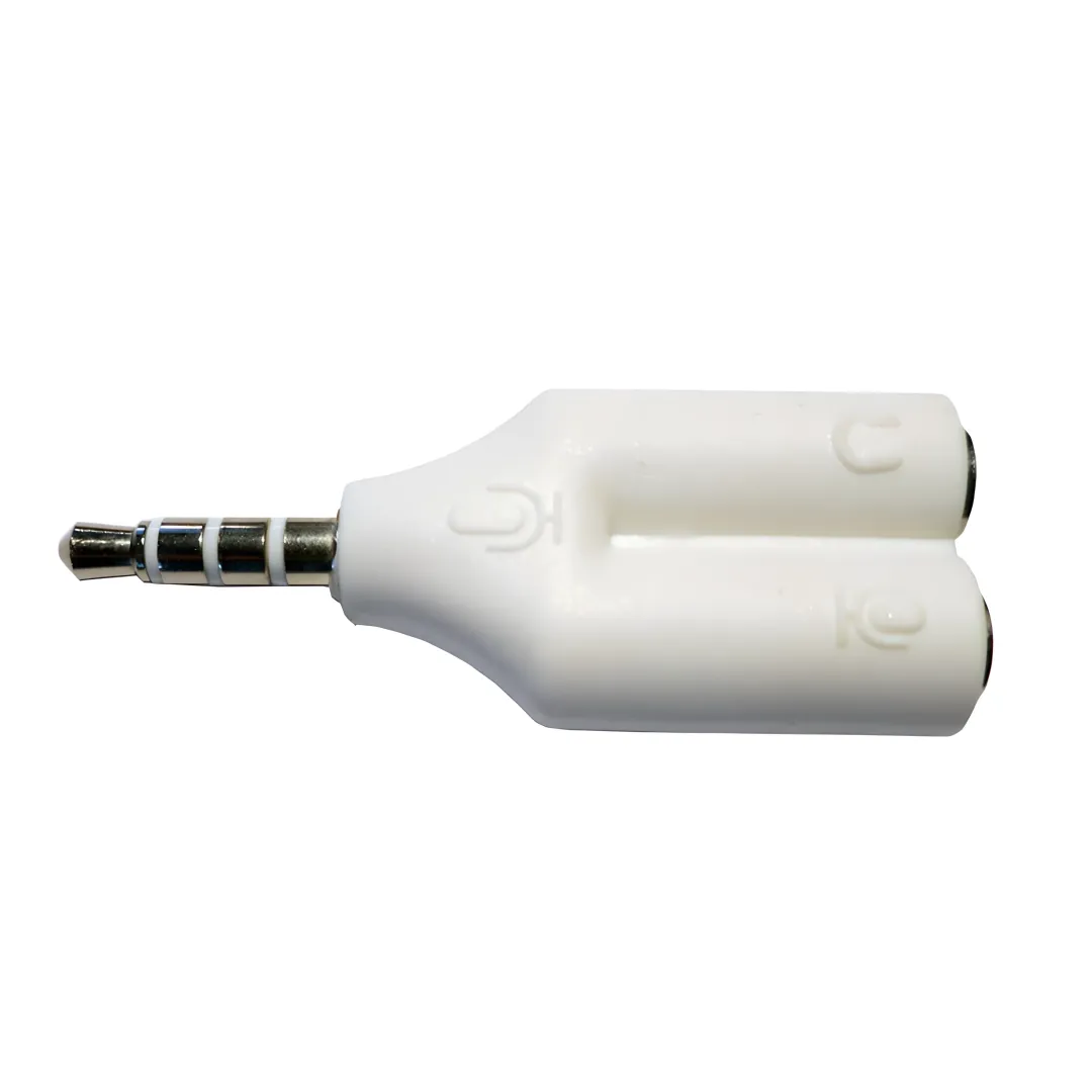 4-Conductor 3.5mm Splitter Adapter for Mic and Headphone