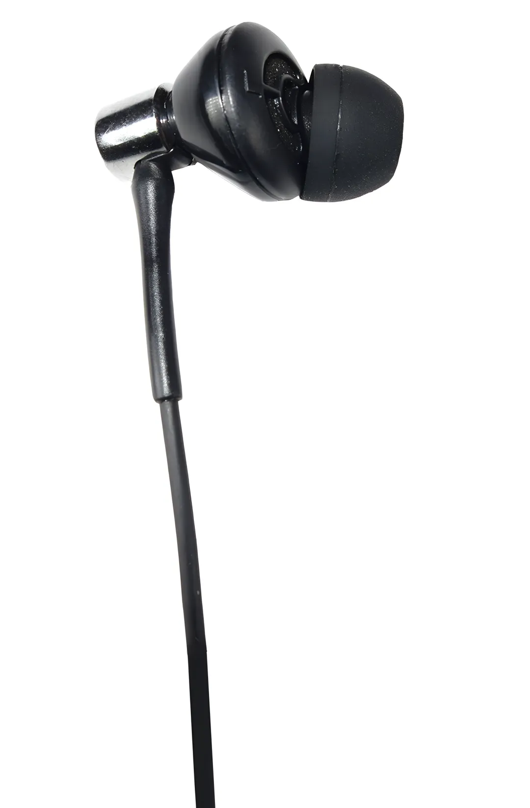 1-BUD Deluxe Left single-ear stereo earbud with 3 sizes of eartips and zippered earphone carrying case