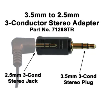 3.5mm (Male Plug) Stereo to 2.5mm (Female Jack) Stereo Adapter | High Quality Wholesale Headphone Jacks and Cables for Audio | Manufacturer & Supplier