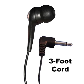 Single-Ear Mono Earbud w/ 3-Foot Cord