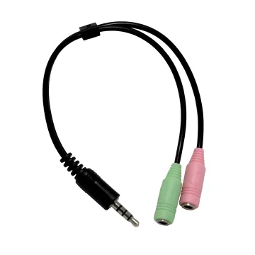 4-Conductor 3.5mm Splitter Cable for Mic and Headphone