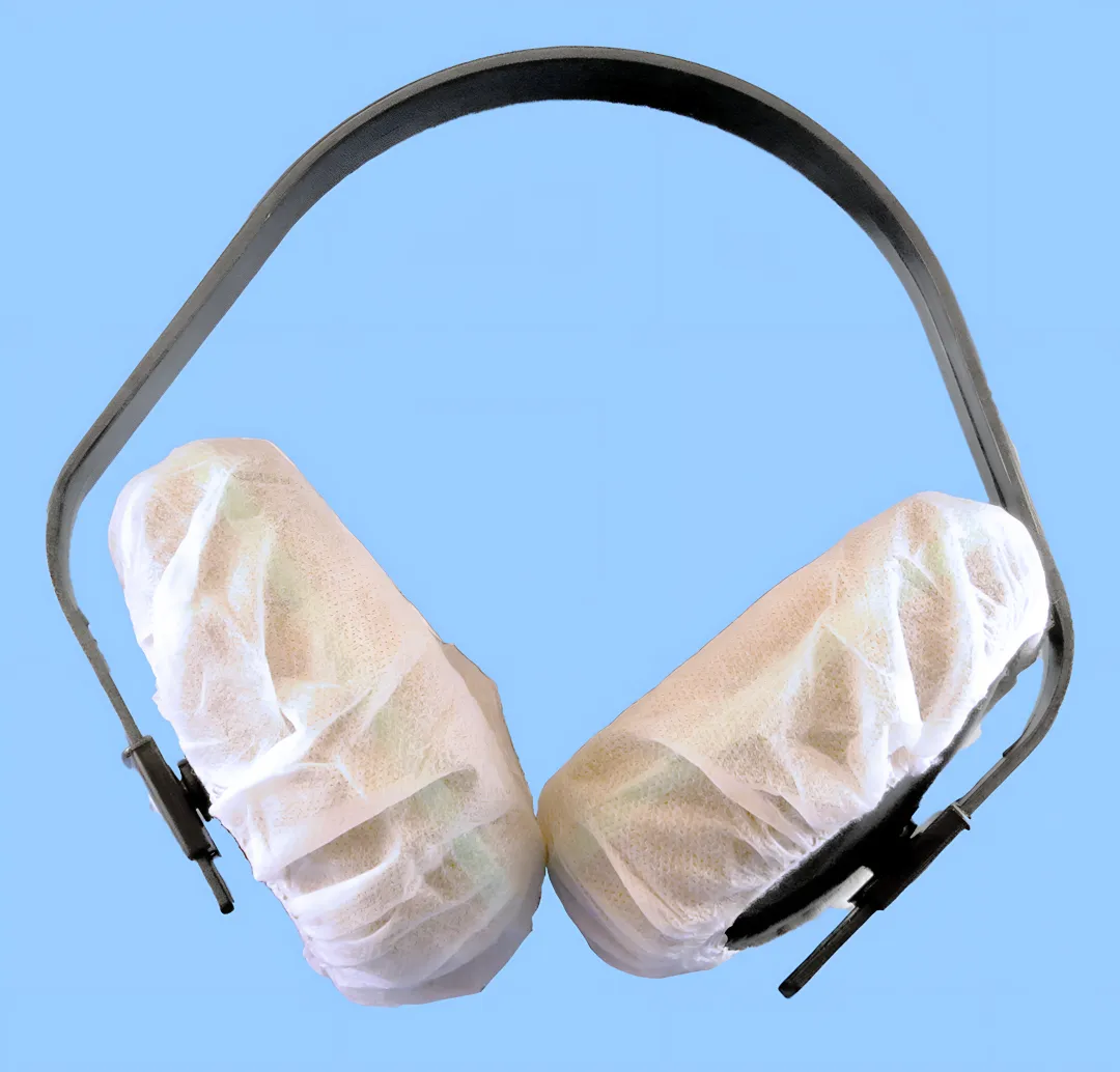 Extra-large Stretchable Sanitary Headphone Covers (White), Bag of 100
