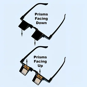 Reversible-Lens Prism Glasses