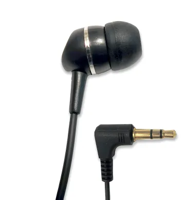 1-BUD-Gold Single-Ear Stereo Earbud (Black)