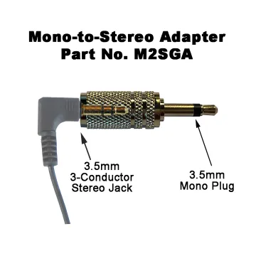 Mono-to-Stereo Adapter, 3.5mm, Gold-Plated | 3.5mm Audio Connector Jacks & Plugs | Wholesale