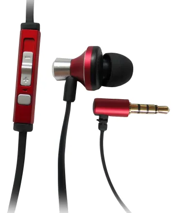 Headset Stereo Earphone (for Left Ear), with 3 Sizes of Eartips and Zippered Earphone Carrying Case