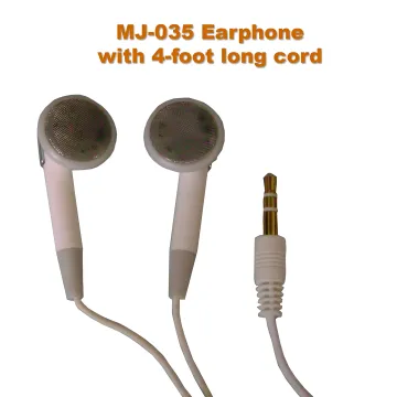 Stereo earbuds w/ 4 ft cord and slim straight plug