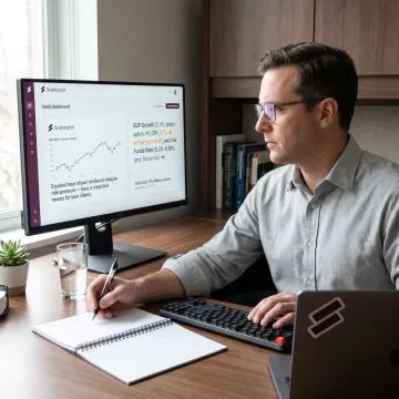 Branded investment research dashboard