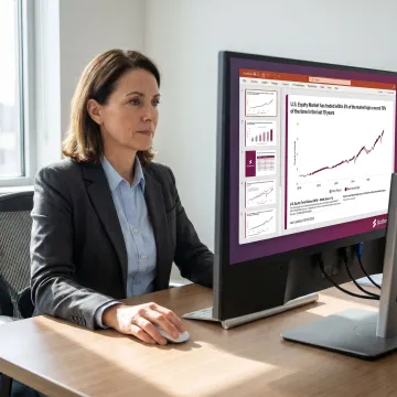 Adviser building a branded investment presentation deck