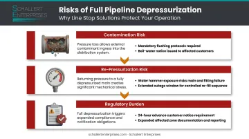 Three operational risks of full pipeline depressurization during valve changeout